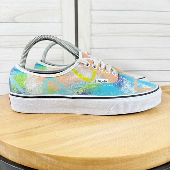 Vans Authentic Retro Mart Pastel Spray Paint Lace Up Sneakers 7.5 Men 9 Women - Picture 2 of 10